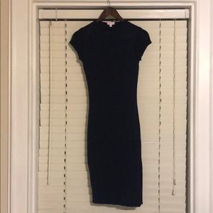 Navy body con dress
